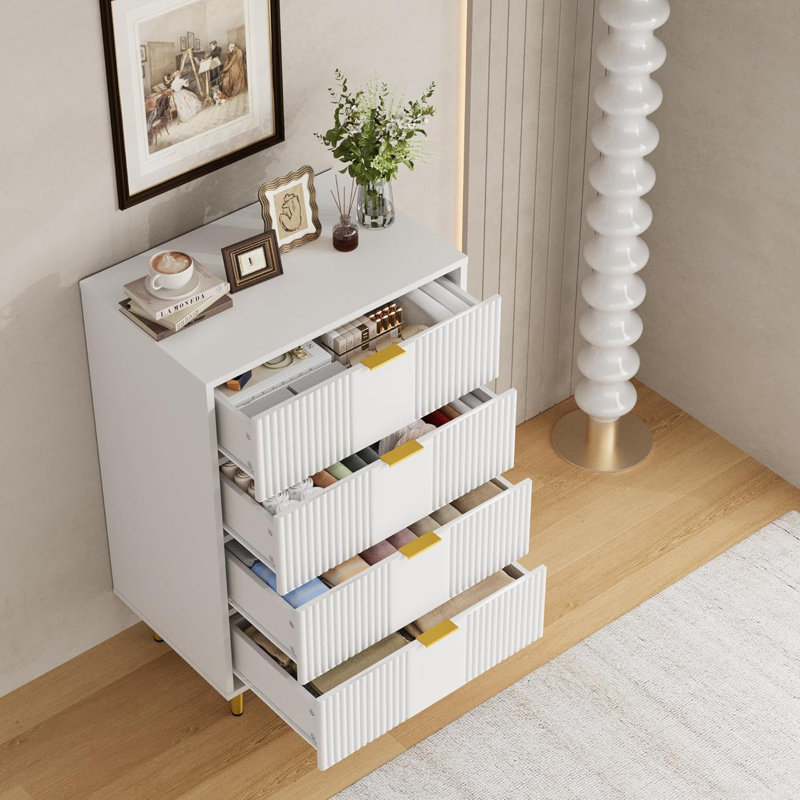 47cm W 4 - Drawer Chest of Drawers, White