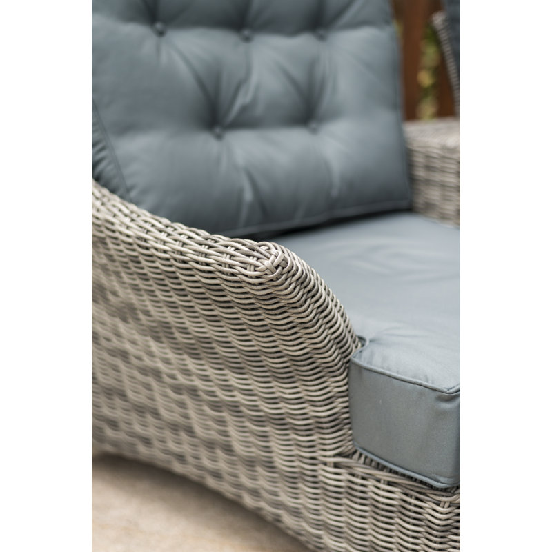 Raeburn 215cm Long Single Chaise with Cushions, Grey , Grey 
