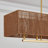6-light Adjustable Gold Rattan Chandelier