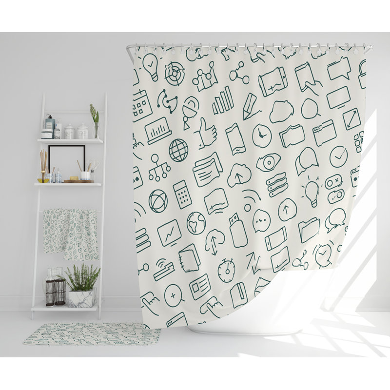Nathanyel Polyester Shower Curtain Set