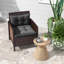 Coussins de chaise d'extérieur pour siège et dossier, jardin, gris