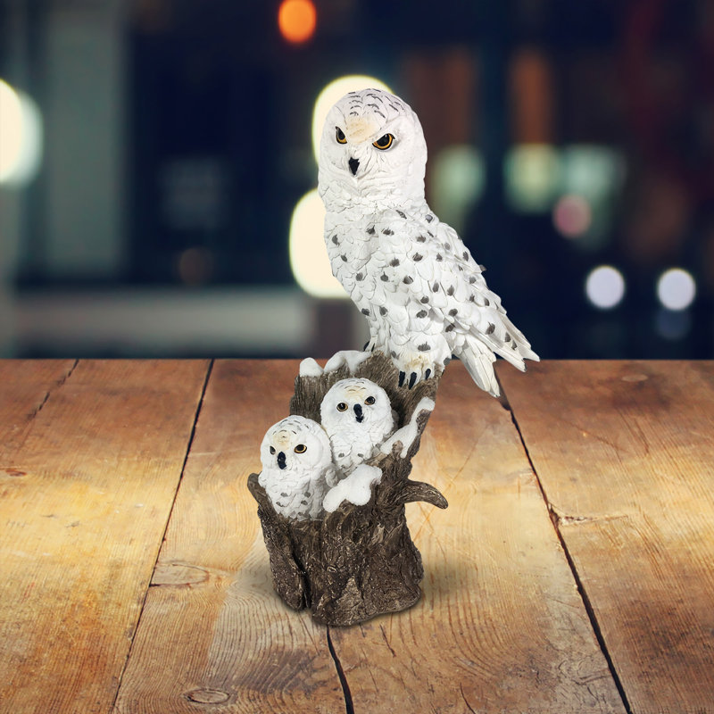 Figurine Hibou des neiges 11,5 "avec bébés