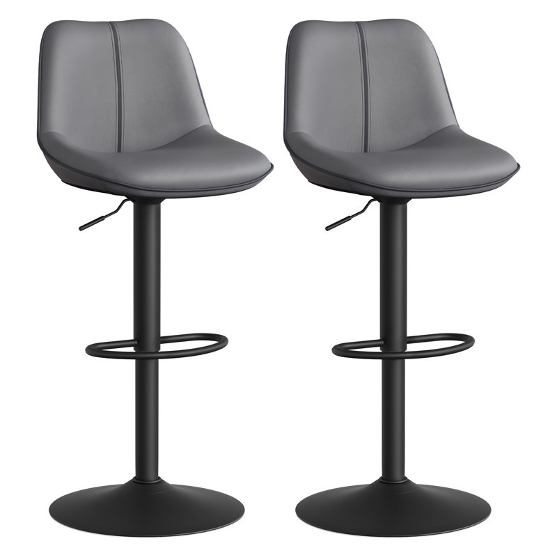 Upholstered Adjustable Height Bar Stool