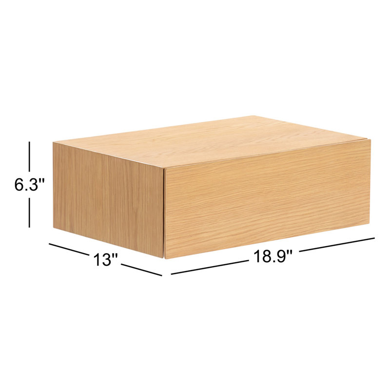 Arcuri Forrester Floating Nightstand, Natural
