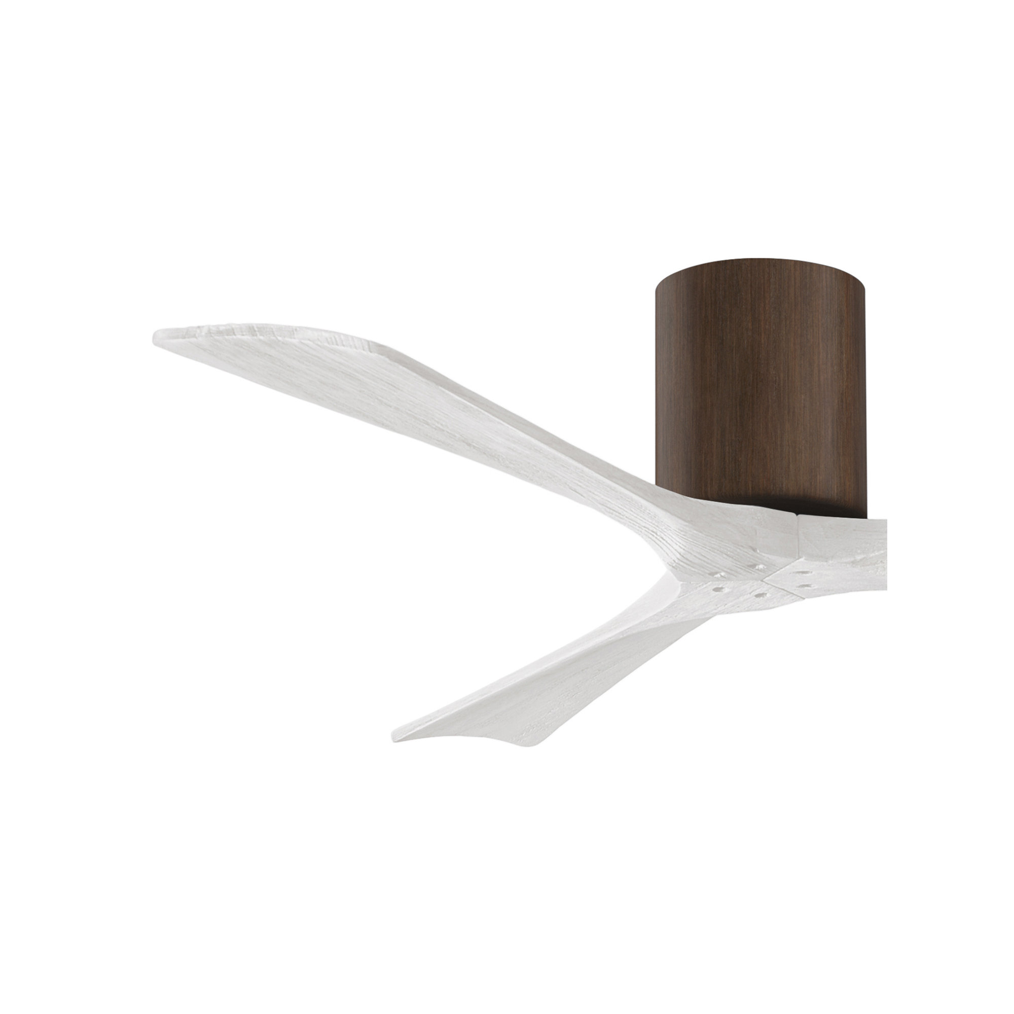 Olivier 3 Blade Ceiling Fan, Walnut, 52", Matte White