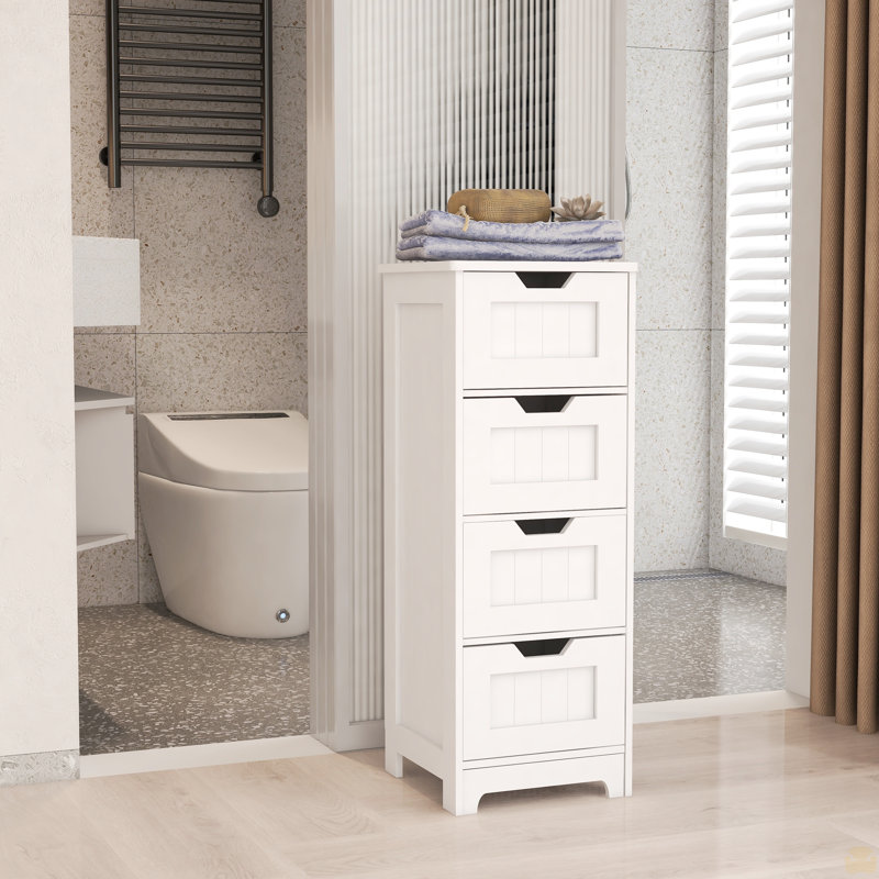 Freestanding Storage Cabinet With 4 Drawers