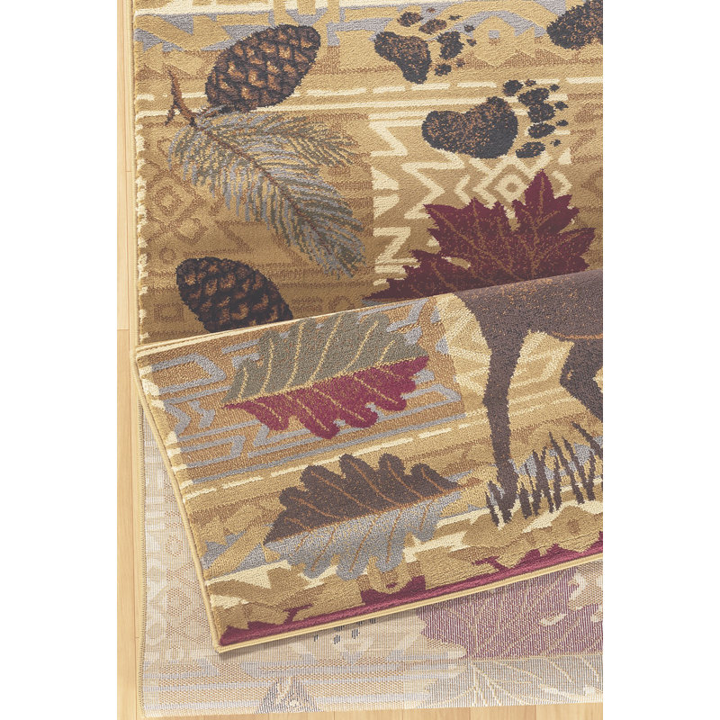 Nature's Nest Multi  Lodge Area Rug, Rectangle 7'10" x 10'3"