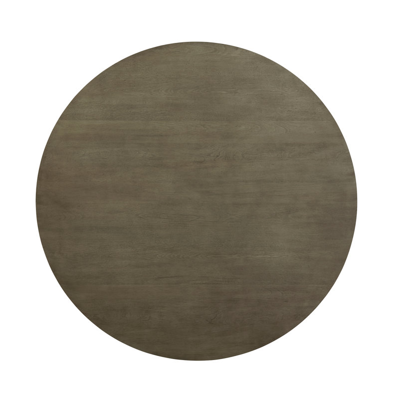 Table de finition en chêne gris - plateau rond élégant et base solide 46,87 po x 30,21 po, 90,4 lb, 100,00 lb.