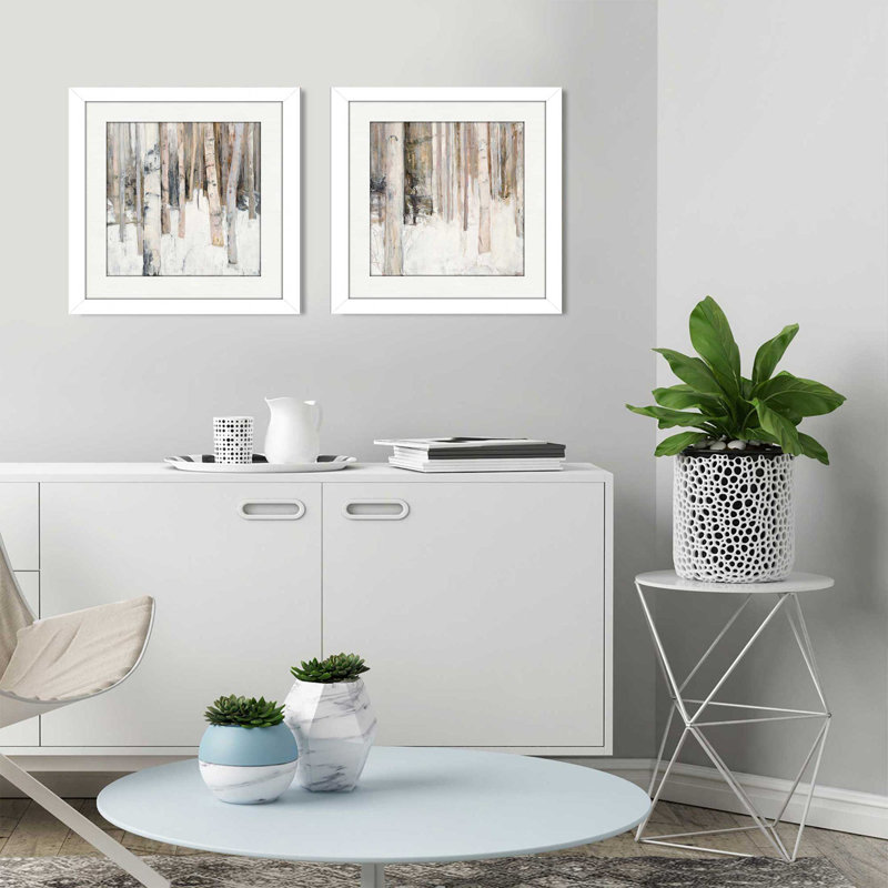 «Warm Winter Light I» par Julia Purinton - ensemble de 2 reproductions d'art encadrées, H 16,5 po x l 33 po x P 1 po