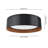 Acrylic 13'' Drum 3-CCT Dimmable LED Black with Wood Grain Finish Flush Mount Ceiling Light