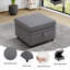 Repose-pieds de rangement gris foncé Sackcloth