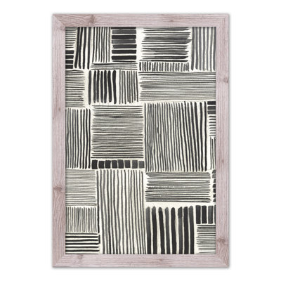 " Black And White Striped Squares "