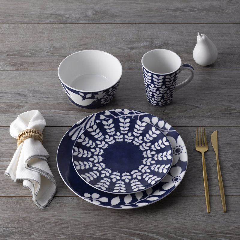 Noritake Bluefjord Set Of 4 Mugs, 12 Oz.