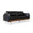 Black Genuine Leather Modular Sofa cushion couch