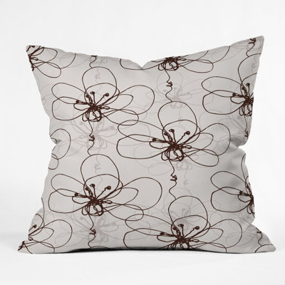 Tonal Floral Throw Pillow