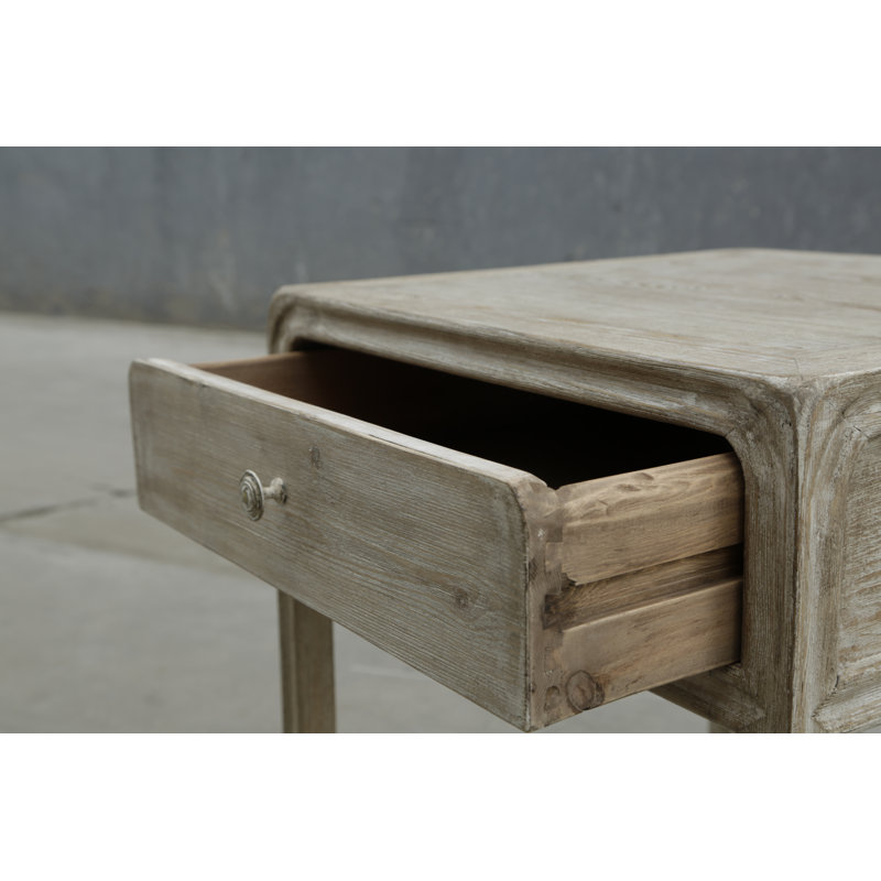 Valverde End Table, Weathered White Wash