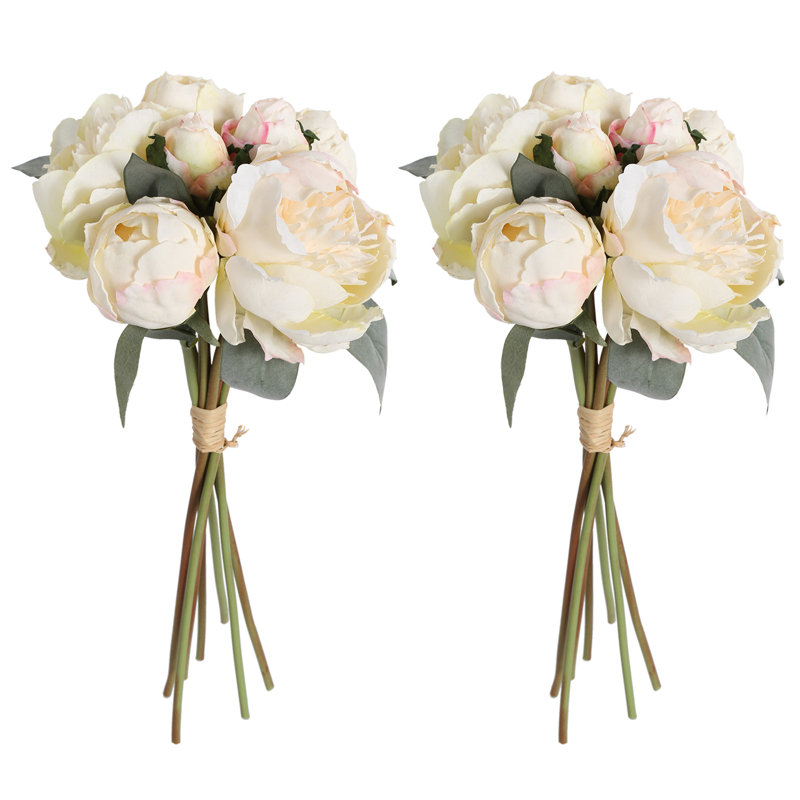 Fleurs de pivoines rétro, Blanc