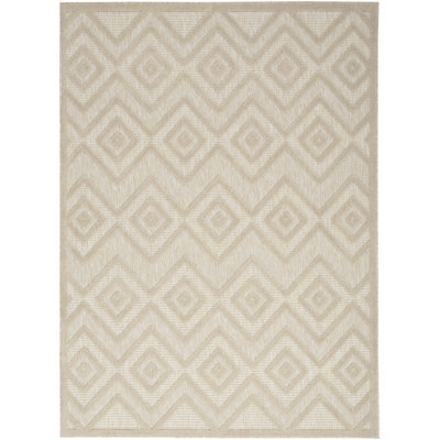 Tapis intérieur / extérieur à motif géométrique Klowie