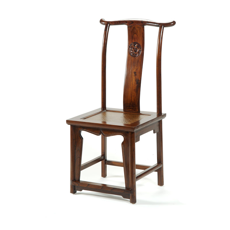 Solid Wood Queen Anne Back Side Chair, Warm Elm