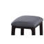 Tabouret à hauteur de comptoir en tissu et espresso vieilli