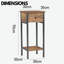 Tall 2 Tier Side Table End Tables with Metal Frame and Storage Drawer Living Room Home Furniture