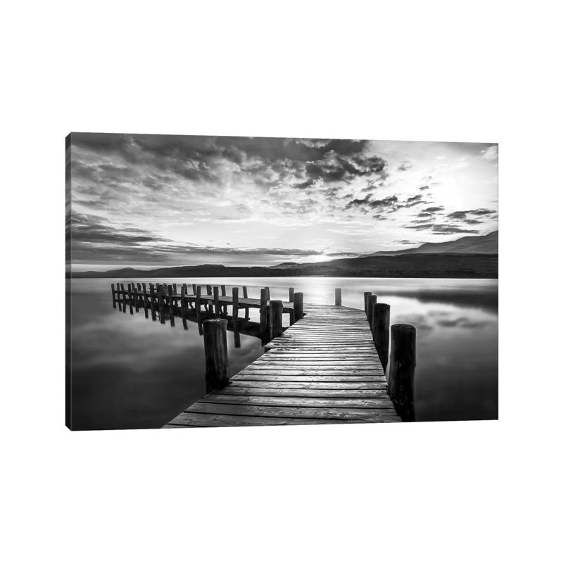 Evening Dock by Mike Calascibetta - Print on Canvas, Wrapped Canvas, 20.32 cm H x 30.48 cm W