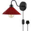 Industrial Modern Anayaa Plug-In Wall Sconce – Metal Cone Shade with Cord Dimmer for Easy Mounting-1745416435