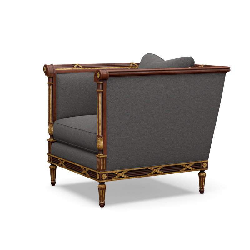 The Regent's Visit  Accent Chair, Rise Charcoal (Performance fabric) 1357-95