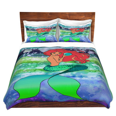 DiaNoche Twin Duvet Cover Sets Microfiber by Julia Di Sano - Mermaid Pearl 4