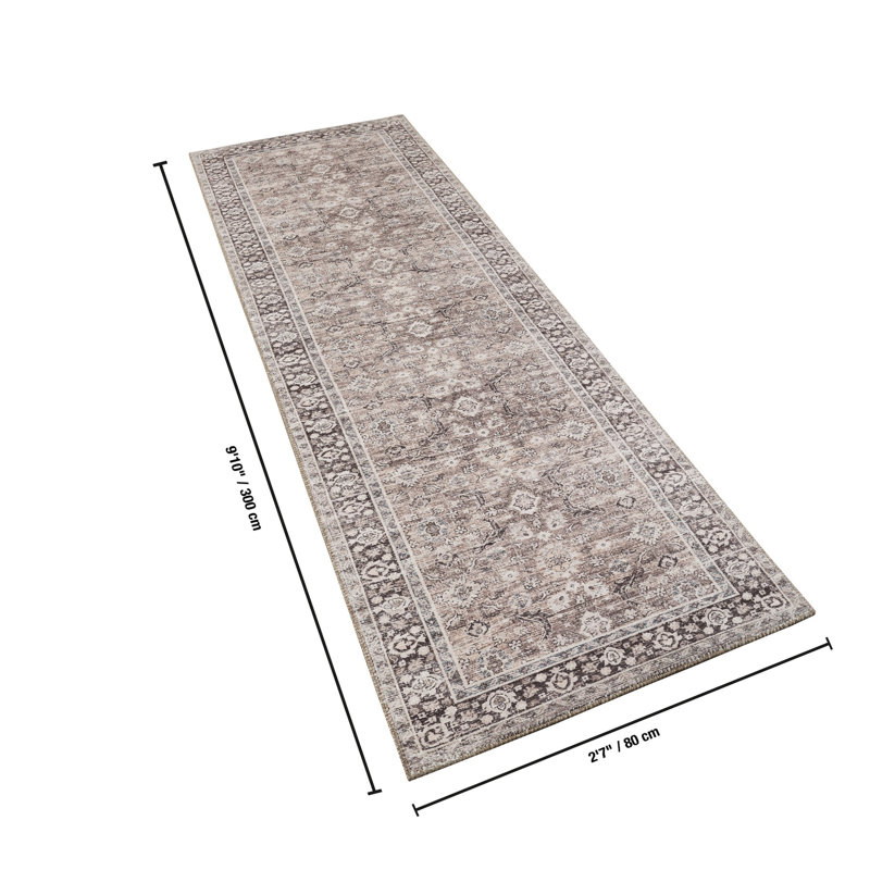 Multi Color Special Design Area Rug, Runner 2'7" x 9'10"