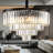 9 - Light Iron Dimmable Tiered Chandelier