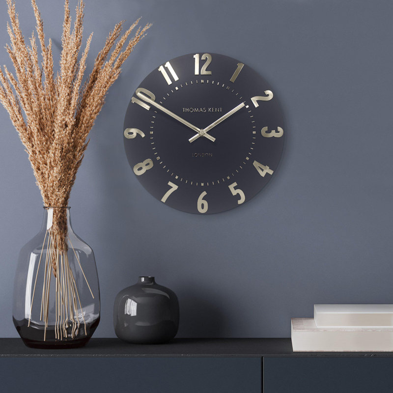 Metal Wall Clock, 30 cm H x 30 cm W x 3.5 cm D