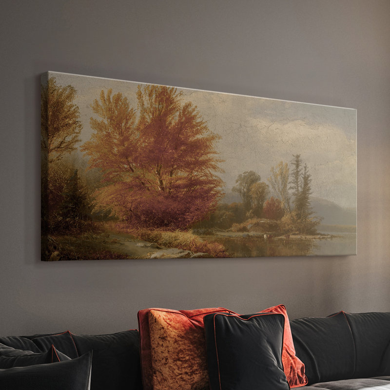 Série paysage - DCCXLVII - Toile tendue avec châssis - Prêt à accrocher, H 20 po x l 40 po