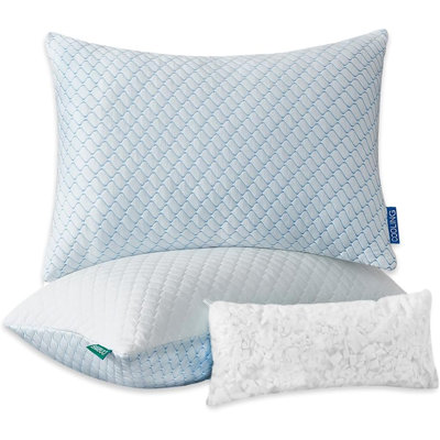 Cooling Bed Pillows for Sleeping 2 Pack Shredded Memory Foam Adjustable Pillows -  Utibia, LSJ3HC