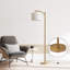 Lampe sur pied DEL moderne noire | Température de couleur réglable | Abat-jour rotatif | Base en métal robuste-489081823