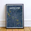 Moscow City Map - No Frame Print-1692221843