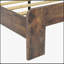 Structure de lit plateforme en bois pour grand lit avec rangement, tête de lit à DEL, 2 ports USB, aucun sommier requis, assemblage facile, brun foncé-1402400222-1402400218