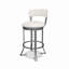 Tabouret pivotant Di Milan en tissu performance texturé avec finition thermolaquée à la main-244384883-244384910-244384911
