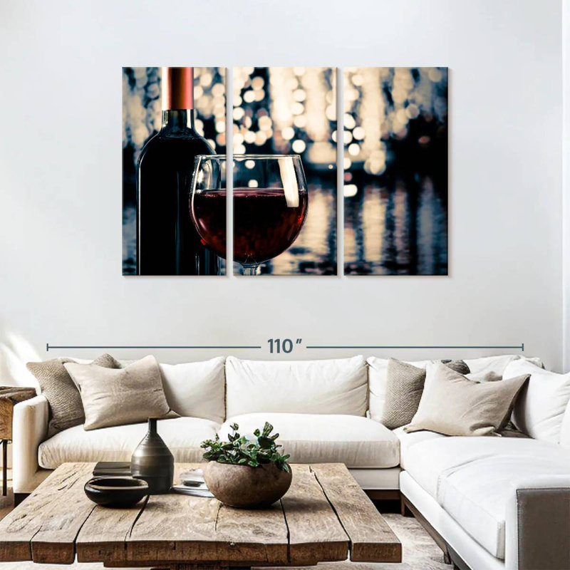 Yarlin Festive Red Wine, 48" H x 74" W