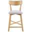 Upholstered Counter Stool with Solid Wood Frame-1672698104