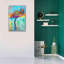 «Pink Flamingo» par Dean Russo, art mural sur toile-1258926624