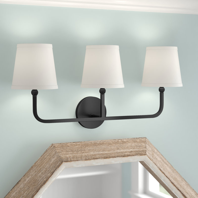 Éclairage pour meuble-lavabo à intensité variable Climsland, Noir mat, 3