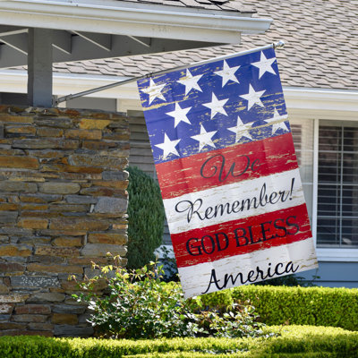 We Remember! Patriotic Americana Outdoor Garden Flag