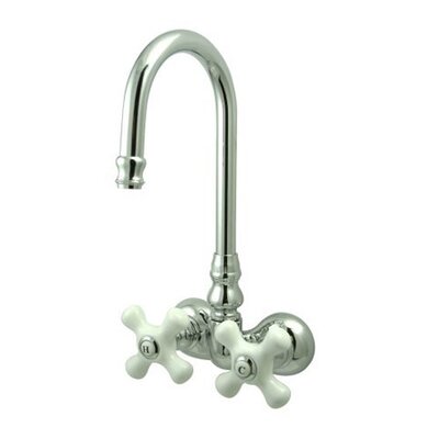 Hot Springs Double Handle Wall Mounted Clawfoot Tub Faucet -  Elements of Design, DT0721PX