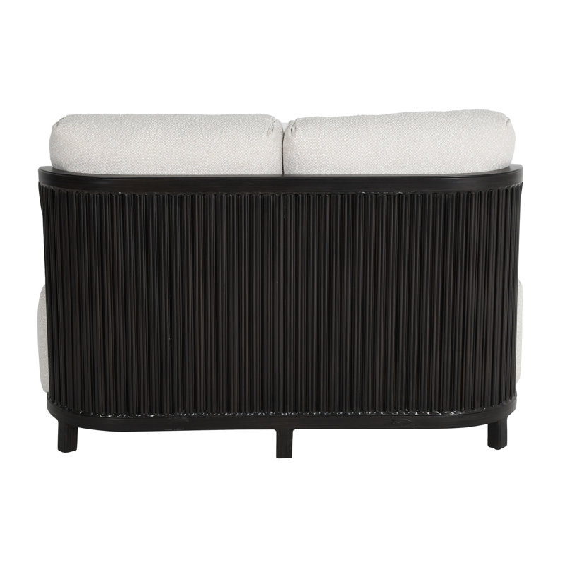 Samara Cushioned Loveseat w/Two Accent Pillows