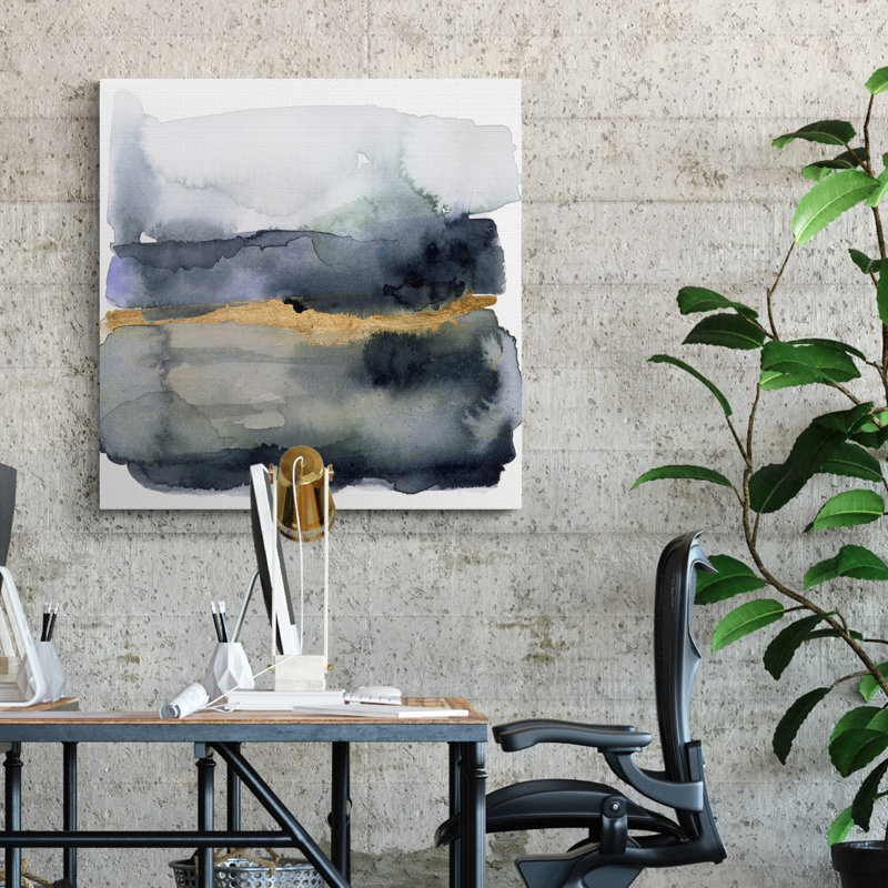 «Golden Indigo I», reproduction sur toile tendue, H 24 po x l 24 po x P 1 po