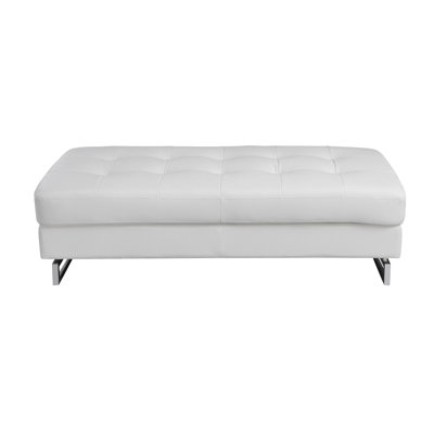 Repose-pieds en cuir véritable Global United
