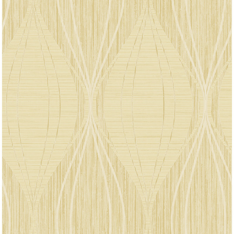  Papier peint kaki Canary Ogee Designs, Kaki métallique