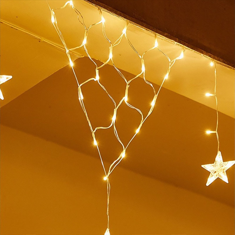 400cm LED Solar Powered 6 - Bulb Cord String Light