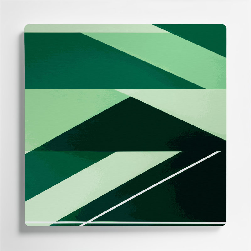 Art mural rigide en métal vert 43, 32" H x 32" W